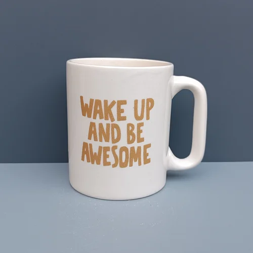 ماگ طرح wake up and be awesome